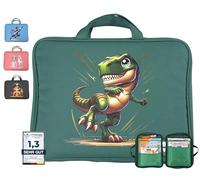 bunnyboo Custodia per TipToi - Spazio fino a 8 libri - TipToi Starter Set con inserto per penna Tiptoi, cavo TipToi e vano batteria - TipToi penna, T-rex Dante, Borsa per libri