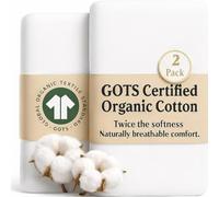 Bunnyjik 3 & 5 lenzuola compatibili per culla GOTS cotone biologico - Cotone pettinato biologico più spesso e morbido 200 g/m² - Confezione da 2 lenzuola con angoli 44 x 80 cm Bedding