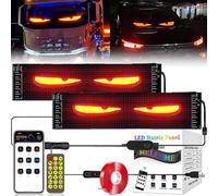 BUNQQF Occhi LED per Camion, Occhi Del Diavolo LED per Auto, l'esposizione programmabile di animazione del modello di testo della luce remota di pubblicità per il camion