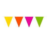 Bunting Assorted Coloured Flags 10 metres long Plastic standard size