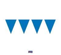 Bunting Blue 10 metres long with 15 Flags, Triangle, Plastic