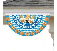 Bunting Flags 90x48cm Oktoberfest Double-Stitched Decorative | Vintage Plaid Oktoberfest Bunting Beer Festival Checkered Bunting for Bar Garden Yard Porch Patio Door Window Wall