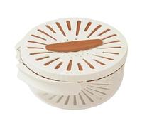 Buoaeoai Multifunctional Fruit And Vegetable Washing Bowl, 3 in 1 Kitchen Colanders Bowl with Lid, Kitchen Dual-Layer Draining Basket with Foldable Handle for Vegetable Washing, Fruit (Brown)