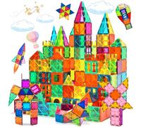 BUOAZR 84Pcs Giochi da Costruzione Magnetici per Bambino, Giochi Montessori Educativi 3D per Ragazzi e Ragazze