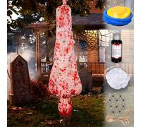 BUOAZR Decorazione di Cadavere Halloween, oggetti di scena per vittime morte, set di sacchi per cadaveri finto gonfiabile,Cadavere appeso per feste di Halloween, casa infestata, cortile, cimitero