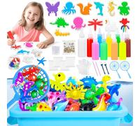 BUOAZR Magic Water Elf Toy Kit, 10 Colori 3D Gel d'elfo d'acqua magica, 39 PCS Magic Water Elf DIY Giocattolo per Bambini, Giocattolo Acquatico Fatto a Mano Regalo per Ragazzi Ragazze 3+ anni