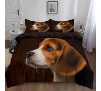 Buohwiwe Copripiumino Singolo Cane da Lepre 135x200 cm Microfibra Ultra Morbida Set Copripiumino Cane Animale Biancheria da Letto Reversibile Copri Piumino con Federe a.7764