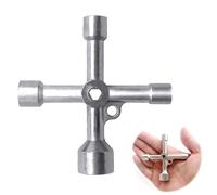 BUOKSLLY 4 vie, 5 dimensioni, dimensioni interne 7 mm/10 mm/12 mm/13 mm/18 mm, chiave triangolare per radiatore, strumento di apertura della porta, radiatore Bleed Key, acqua, gas e armadi elettrici,