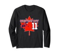 Buon 11° Compleanno Boy Canada Maple Leaf Hockey Maglia a Manica