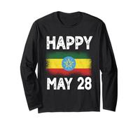 Buon 28 maggio Giorno della Costituzione dell'Etiopia Maglia a Manica