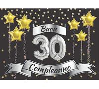 Buon 30 Compleanno: Il libro degli ospiti con 40 pagine a colori per saluti e foto : Regalo originale per uomini e donne: Libro delle firme per la festa di compleanno