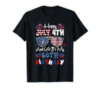 Buon 4 luglio e il mio sessantesimo compleanno, occhiali da sole US Flag Lover Maglietta