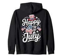 Buon 4 luglio Orgoglio americano degli USA Felpa con Cappuccio