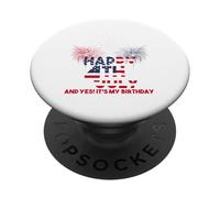 Buon 4 luglio Sì È il mio compleanno USA PopSockets PopGrip Adesivo