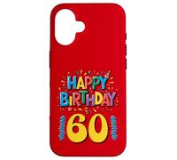 Buon 60° compleanno Abbigliamento Milestone Party Design Custodia per iPhone 16