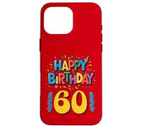 Buon 60° compleanno Abbigliamento Milestone Party Design Custodia per iPhone 16 Pro Max