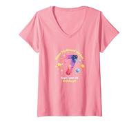 Buon 7° Viaggio Intorno al Sole Regalo di Compleanno Maglietta con Collo a V, Donna, Rosa, M
