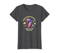 Buon 7° Viaggio Intorno al Sole Regalo di Compleanno Maglietta, Donna, Grigio Scuro, XL