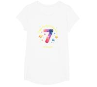 Buon 7° Viaggio Intorno al Sole Regalo di Compleanno Maglietta, Ragazze, Bianco, S