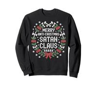 Buon Anti-Natale Satana Claus Abbigliamento Festivo Felpa