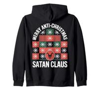 Buon Anti-Natale Satana Claus Abbigliamento Festivo Felpa con Cappuccio