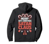 Buon Anti-Natale Satana Claus Abbigliamento Festivo Felpa con Cappuccio