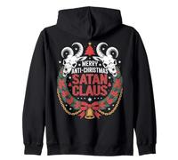 Buon Anti-Natale Satana Claus Abbigliamento Festivo Felpa con Cappuccio
