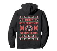 Buon Anti-Natale Satana Claus Abbigliamento Festivo Felpa con Cappuccio