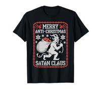 Buon Anti-Natale Satana Claus Abbigliamento Festivo Maglietta