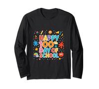 Buon centesimo giorno di scuola Insegnanti Studenti Ragazzi Ragazze Bambini Maglia a Manica