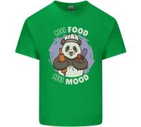 Buon Cibo Buon Umore Divertente Panda Chef BBQ Maglietta Bambini Ragazzi Ragazze