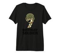 Buon Compleanno 7 Anni Soldato Camo Fun Maglietta Premium