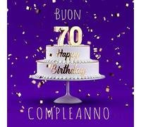 Buon Compleanno: 70 Anni - Libro degli ospiti con 110 Pagine - Edizione Porpora