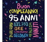 Buon Compleanno - 95 anni: Un libro degli ospiti per il 95esimo compleanno - Regalo e decorazione per uomo e donna - 95 anni - Libro per raccogliere auguri e foto degli ospiti