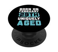 Buon Compleanno Anno bisestile 29 febbraio Giorno bisestile Leapling PopSockets PopGrip Adesivo