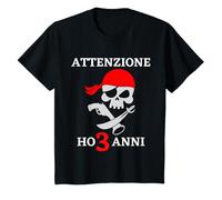 Buon Compleanno Capitano Pirata con Spada Ho 3 Anni Marinaio Maglietta