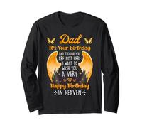 Buon Compleanno Celeste in Cielo a Mio Padre, papà perduto Maglia a Manica