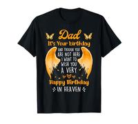 Buon Compleanno Celeste in Cielo a Mio Padre, papà perduto Maglietta