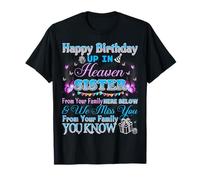 Buon Compleanno Celeste Mia Sorella My Angel in Heaven Memory Maglietta