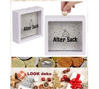 Buon compleanno del primo anno Salvadanai Cornice Bianca 15x15x4,5cm