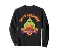 Buon Compleanno di Halloween con Mostro Divertente Felpa
