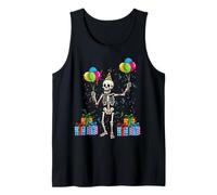 Buon Compleanno di Halloween Scheletro Costume di Festa Canotta