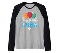 Buon Compleanno dicendo Luna Maglia con Maniche Raglan