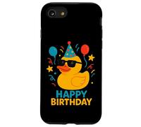 Buon compleanno Duckie carino anatra festa di compleanno Custodia per iPhone SE (2020) / 7/8