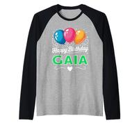 Buon Compleanno Gaia Maglia con Maniche Raglan