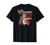 Buon compleanno Gesù divertente Natale Christian Meme sul retro Maglietta