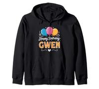 Buon Compleanno Gwen Felpa con Cappuccio
