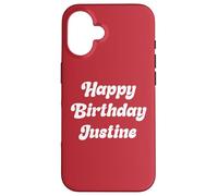 Buon Compleanno Justine Custodia per iPhone 16
