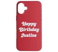 Buon Compleanno Justine Custodia per iPhone 16 Plus