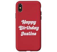 Buon Compleanno Justine Custodia per iPhone X/XS